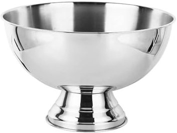 Wein- & Sektkühler 13,5 l/3,5 Gallonen Champagnerschale Eiskübel 304 Edelstahl Eiskübel Doppelwandiger Bierkübel for Barwein Eiseimer (Color : Silver)