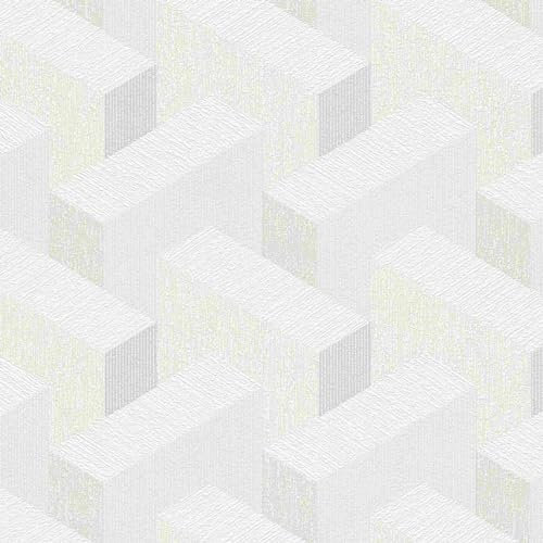 Erismann Tapete | Kollektion Collage | 10382-14 | Vliestapete | Muster/Motive | 0.53 x 10.05 m | Creme | Wohnzimmer | Flur | Büro | Küche | Wohnräume