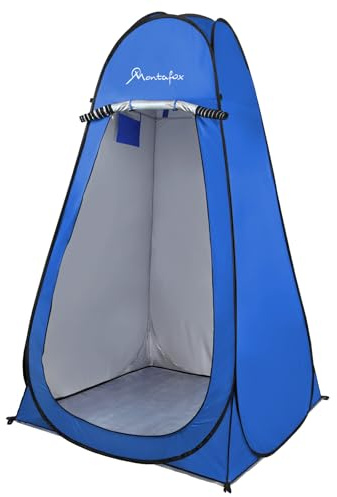 Montafox Toilettenzelt Duschzelt Umkleidezelt Pop Up Zelt 120x120x200 cm | Wurfzelt, Umkleidekabine, 100% Polyester, abnehmbarer Boden, Seitenfenster, Heringe, Transporttasche, Camping, Strand