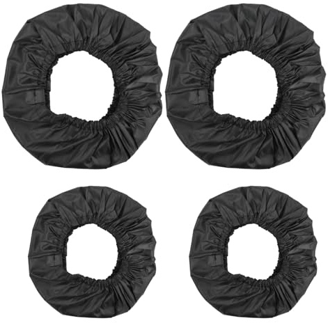 Anseom 4Pcs Copriruota per Passeggino, Passeggino in Tessuto Oxford Coprigambe Antipolvere, Copriruota per Passeggino, Copriruote per Sedie a Rotelle, Coperture di Protezione Ruote Antipolvere