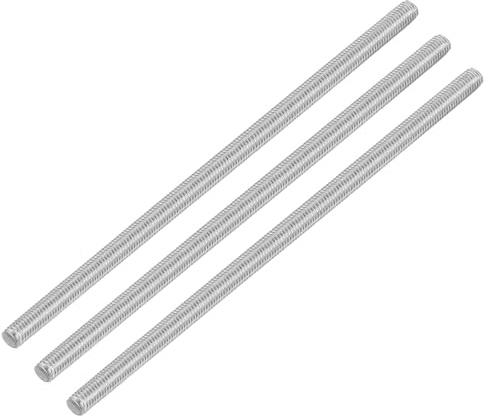QUARKZMAN 3 Stück Gewindestangen, M5 x 130mm, 304 Edelstahl, Gewindestab mit metrischem Vollgewinde, M5-0,8 Gewindestift für Möbel- und Maschinenmontage