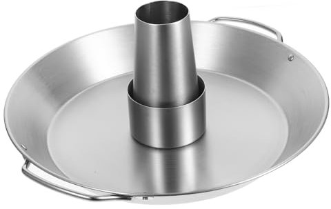 Amosfun Stainless Steel Chicken Roaster Pan Roasting Rack for BBQ Easy-Clean Turkey Grill Tray