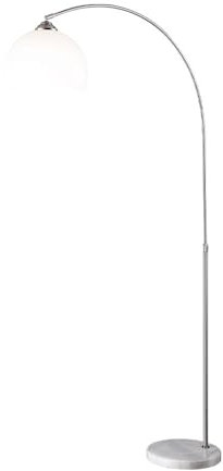 LED Bogen Stehlampe höhenverstellbar Bogenleuchte weiß Wohnzimmerlampe Sockel aus Marmor Standleuchte, 1x E27 11 Watt LED warmweiß, Wohnzimmer Schlafzimmer Esszimmer