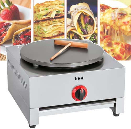 PLABNK Crêpière Électrique, Diamètre : 40 Cm/épaisseur : 0,2 Cm, Antiadhésive/antidérapante, Contrôle De La Température/Facile À Nettoyer, avec Tiroir Inférieur, pour Crêpes,A