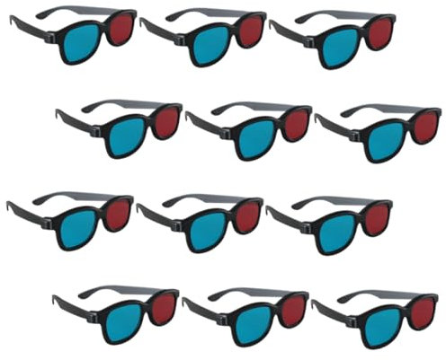 HOMSFOU 20piezas Gafas Anaglifo y Azules Pack De Lentes Estereoscópicas Para Películas Para Adultos