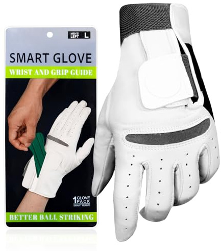 Golfhandskar herr, avtagbar korrigering golfhandskar herr vänsterhänta – perfekt för alla golfare (L)