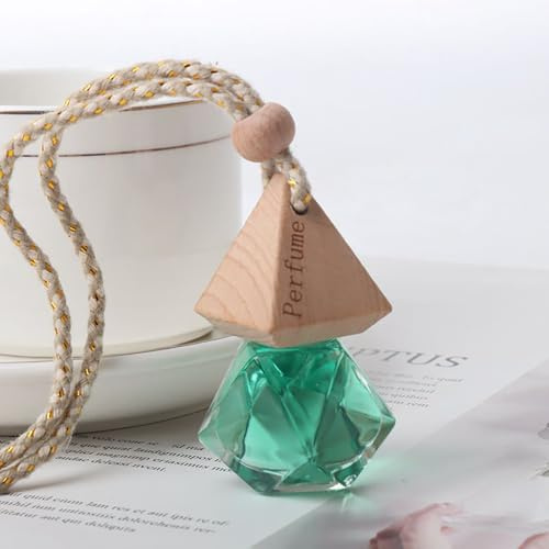 2 x 10ml Parfum de Voiture pour Hommes & Femmes,Désodorisant Auto Arbre à Parfum,Clip Diffuseur de Parfum,Purificateur d'Air Intérieur pour Voiture,Thérapie Aromatique Auto,Flacon (Thé Zen)
