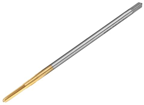 QUARKZMAN Metrisches Gewindebohrer M2,5 x 0,45 x 80mm, HSS6542 Gewindeschneider, Rechtshänder 3 Gerade Flöten, TitanbeschichtungGewindeschneidwerkzeug für Gusseisen, Kupfer, Legierung