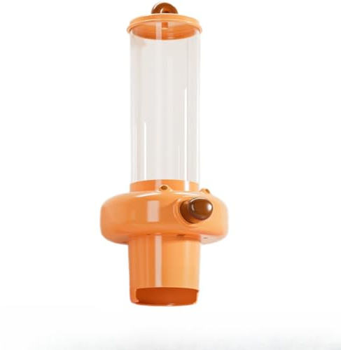 Distributeur automatique de tasse de type presse monté pour refroidisseur d'eau avec grande capacité et couvercle transparent de couleur rouge lait avec montage sans dommage pour la maison (orange)