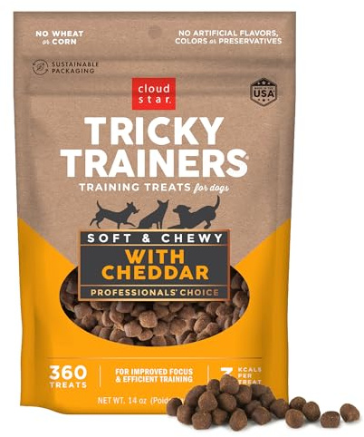 Cloud Star Tricky Trainers Soft & Chewy Dog Treats, Cheddar, 14 oz. Pouch