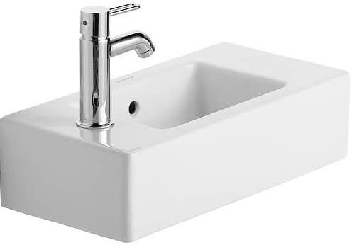 Duravit Waschbecken Vero – Vero 50 cm mit Überlauf Durchmesser 35 links weiß