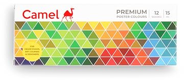 Kamel premium affisch färg 15 ml vardera 12 nyanser