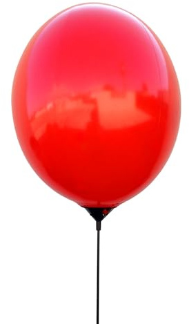 Reusable Balloon Window Kit with removable clip and pole, Car Dealership Advertising, Weatherproof Vinyl (Red)