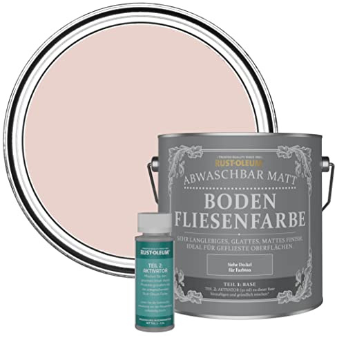 Rust-Oleum Pink Washable Matt Floor Tile Paint - Pink Champagne 2.5L
