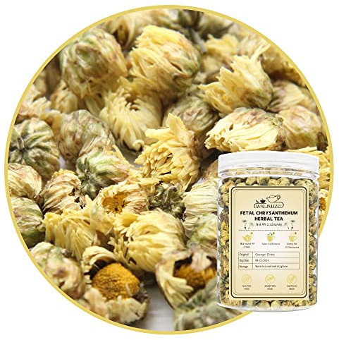 LWXLJMJZC Dried Fetal Chrysanthemum Flower Tea Loose Leaf Chrysanthemum Buds Tea Herbal Tea 2.12oz/60g