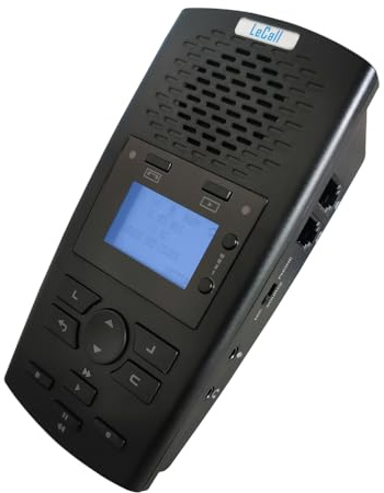 LeCall AR120 - Icke-infälld telefoninspelare, samtalsinspelare och samtalsinspelningsenhet för analoga och digitala/IP fasta telefoner,