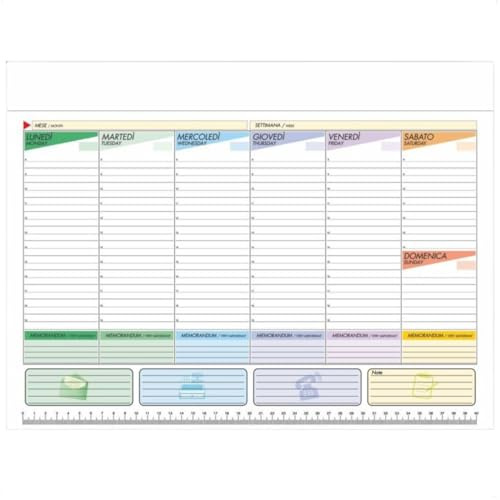 Planner Settimanale Da Scrivania A4 | Agenda Settimanale Con Orari | Planning Da Tavolo 2026 Formato 21x30 Cm Organizer appuntamenti da Scrivania Datato A4