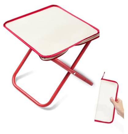 7JI Sgabello Portatile da Campeggio, Pieghevole per Esterni Portatile, Mini Sedie Pieghevoli, Capacità di Trasporto 130 kg, Sedili Leggeri, Sedie Pieghevoli per Viaggi, Escursioni, Pesca
