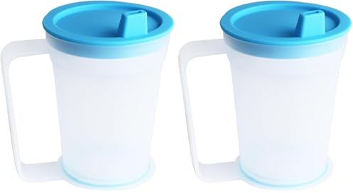 PEPE Mobility Verre Bec Verseur Adulte, Gobelet Canard avec Anse, Tasse Anti-Débordement, Personnes Âgées Handicapées, Sans BPA (Lot de 2)