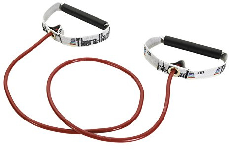 Theraband – Übungsband mit PVC-Griff – einzeln verkauft.