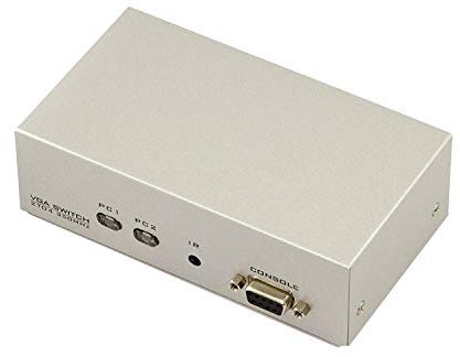 KALEA-INFORMATIQUE Switch und Splitter VGA 350MHz 2 zu 4, Auswahl einer von zwei Eingangsquellen und duplizierte Anzeige auf 4 Bildschirmen