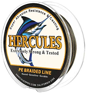 HERCULES Super Cast 100m - 2000m Yards Geflochtene Angelschnur 10lb - 300lb Test für Salzwasser Süßwasser PE Geflecht Fischdraht Superline 8 Stränge