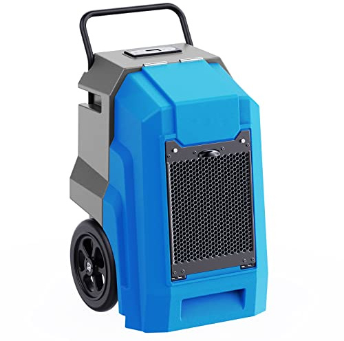 MOUNTO Déshumidificateur commercial de 180 pintes avec pompe et tuyau de vidange, déshumidificateur portable LGR avec roues pour la maison, les caves, les garages et les chantiers.