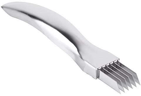 Jeffergarden Cebolla Rebanadora de Cebolla De Acero Inoxidable Cortador Primavera Cebolla Cortadora De Cebollas De Verduras Chopper Gadget De Cocina Para Facilitar la Cocción