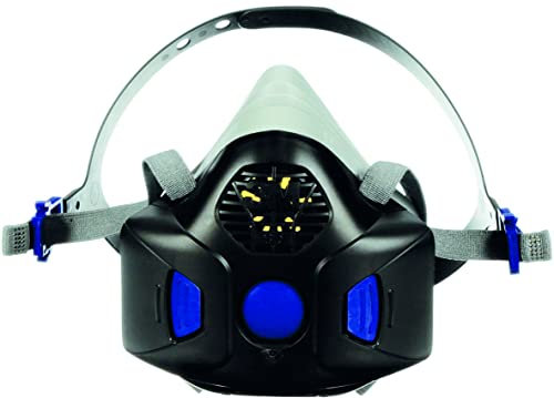 3M Respiratore a Semi-Maschera Riutilizzabile Secure Click HF-802SD con Diaframma fonico, Taglia Media