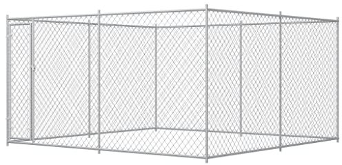 vidaXL Outdoor Hundezwinger 383x383x185 cm Hundekäfig Hundehaus Hundehütte Zwinger