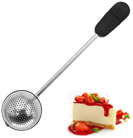 LINONI Stainless Steel Spice Icing Sugar Powder Shaker Duster Spoon Flour Powder Sifters for Kicthen Baking Tools