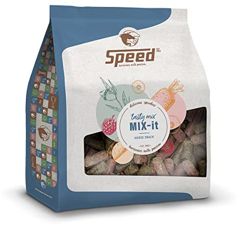 Speed Delicious speedies Mix-it, Leckerli-Mix für Pferde und Ponys, vielseitiges Geschmacks-Trio, Beste Zutaten, einfach praktisch (5 kg)