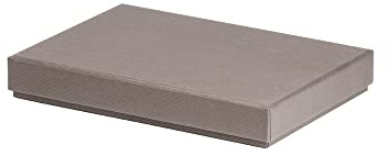 Rössler Geschenkbox mit Deckel für DIN A5 | Box mit Deckel | Geschenkbox Geburtstag | Karton mit Deckel | Geschenk Box | Geschenkkarton mit Deckel | Maße: 155x215x30mm | Farbe: Grau | Taupe