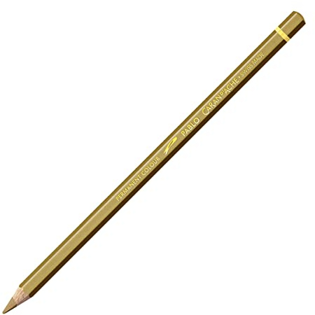 Caran d'Ache Pablo Wooden Artist Quality Colour Pencils Buntstifte Farbstifte Bleistift/ 3 Stück/Pack - Farbe: 499 GOLD/GOLD (666.499) / FSC™-zertifiziertes Zedernholz