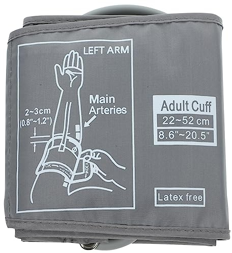 Healvian Oberarm Blutdruckmanschette Für Elektronische Messgeräte Leichte Und Hautfreundliche Materialien Für Zuhause Und Silber