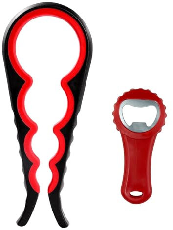 Diompirux 2 x Apriscatole Professionale, Multifunzione 4 in 1 Apribarattoli Manuale Gripper e piccolo apribottiglie, per Aprire Birra, Conserve,Apriscatole Mano, per Bambini, Anziani, Artrite Malati