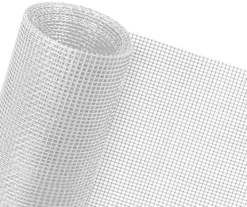 Flintronic Fly Screens for Windows, 130x150cm Insect Mesh, Adjustable DIY Fibergalss Mesh Fly Screen Window, Windows Doors and Patio Screens, Keep Flies, Mosquitoes&Bugs Out, White (Not Include Tools)