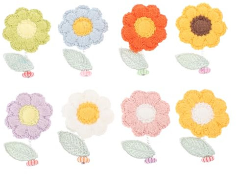 FUNOMOCYA 8stücke Teiliges Wackelkopf-blumenauto- Kreative Sonnenblumen Für Auto Und Schreibtischdekoration Fröhliche Blumenornamente Mit Beweglichem Kopf Für Innenräume Für Frauen