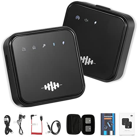 Moozica Microfono Lavalier Wireless – Microfono Wireless Professionale per Registrazione, Streaming Live, TikTok, YouTube, Compatibile con Cellulari, iPad, Fotocamere e Altro.