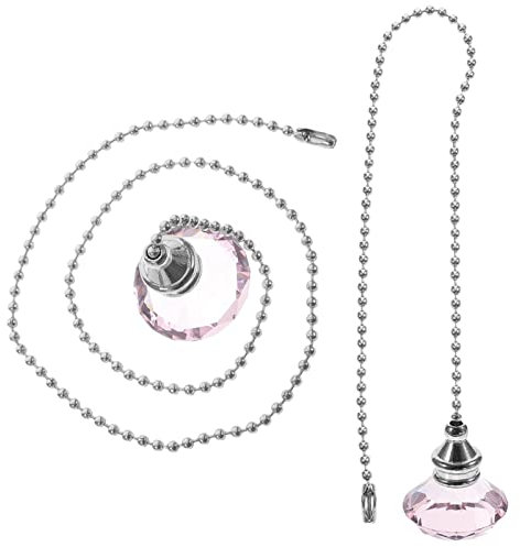 DOITOOL 2piezas Cadena De Para Ventilador De Techo Diseño Rhinestone Extensor Decorativo Para Luz y Ventilador Accesorio De Decoración