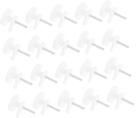 Mikikit Gancho de Plástico Blanco y Diseño Estético Instalación Fácil Colgador de Cuadros para Colgar Cuadros Adhesivo Invisible sin Taladrar Paquete de 20 Unidades para Pared