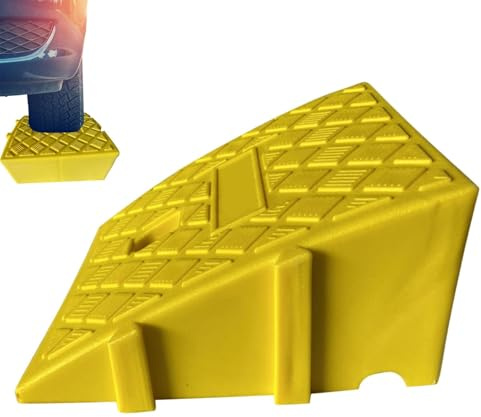 Trottoarramp L x B x H: 25 x 27 x 7 cm svart/gul (ramp gummikil
