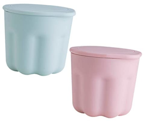 MUCKLILY 2sets Scrubber Box Brush for Makeup Brush Cleaning Bowl Beauty Tool Cleaner Kit Silicone Design for Diy Cleaning and Storage