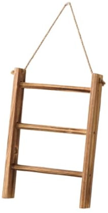 perfk Portasciugamani in Legno, Scala per Asciugamani, Scala per Coperte, Porta tè, mensole, Piccolo scaffale in Legno Rustico per Hotel, Bagno, casa, Legno Vecchio