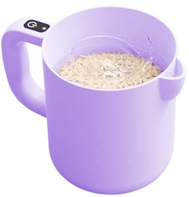 Batteur à œufs électrique, fouet à main sans fil 2 en 1 avec bol passoire, agitateur automatique pour la cuisson et le mélange de riz au lait, bol de lavage de 1 L pour battre le fouet et les tâches