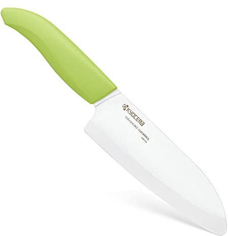Kyocera FK-140 WH-GR EU - 14cm Santoku Ceramic Knife - Green Handle