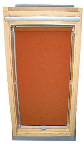 Hochwertiges Abdunkelungsrollo Rollo für Velux DKL/DKU/RHL/RHU-EP GGU,GPU,GHU,GTU M08 terracotta // Verdunkelungsrollo/Verdunkelungs-Rollo/Fensterrollo