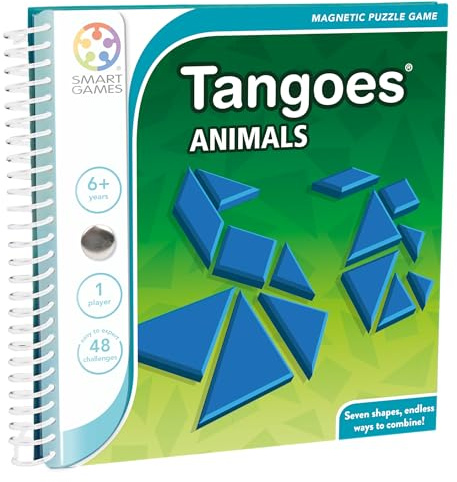 SmartGames Tangoes Animals: Magnetic Travel Game for 1 Player
