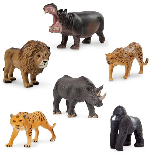 TERRA by Battat - Wildtiere Set 2 - Wildtier Figuren - Safari-Tiere - Löwe, Tiger, Nilpferd und mehr - Tierisches Spielzeug für Kinder - 3 Jahre +