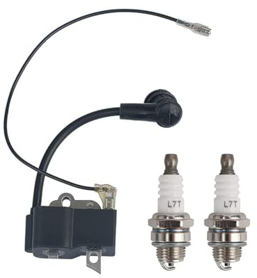 Hippotech Ignition Coil with Spark Plug 2PCS for STIHL FS75 FS80 FS85 FC85 HS75 HL75 HT75 HL75K HS80 HS85 KM85# 4137400 1350